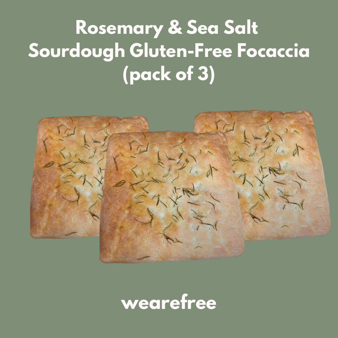 Rosemary & Sea Salt Sourdough Gluten-Free Focaccia (Pack of 3)